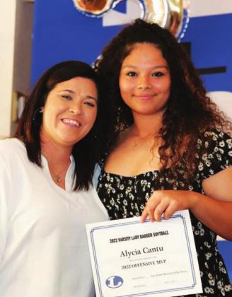 Senior Alycia Cantu, right, was the Lady Badgers’ Offensive MVP this past season. CHRIS MILES | COURTESY PHOTO