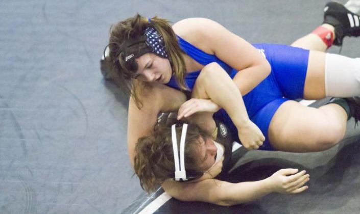 Mia Martell will end her four-year wrestling career this week at state in Cypress. JEFF LOWE | DISPATCH RECORD