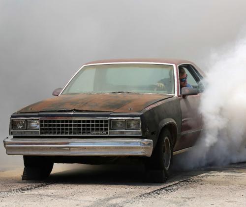 The burnout competition is a crowd-pleaser at the Sulphur Creek Car Cruise. Sponsored by Advanced Window Tint, the annual event takes place at W.M. Brook Park. FILE PHOTO