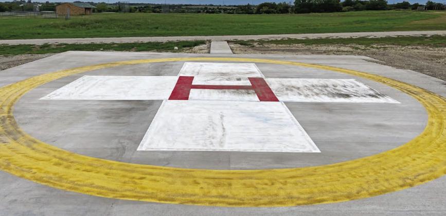 A new helipad at Lometa Regional Park will provide a safe landing zone for helicopters that fly in to assist with air-flight emergencies. FILE PHOTO