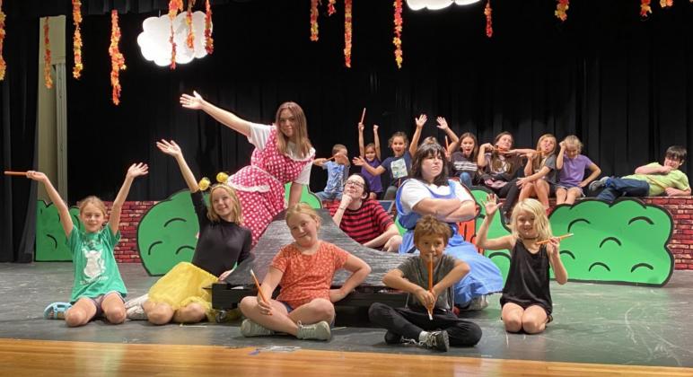 Lampasas High School students and elementary students are part of this year’s cast for “You’re a Good Man, Charlie Brown.” COURTESY PHOTO