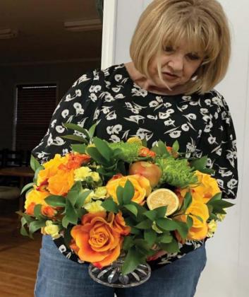 Tammy Glosson provided a program on floral design at the March gathering of the L-M Garden and Civic Club in Lometa. COURTESY PHOTO | VAL CASH