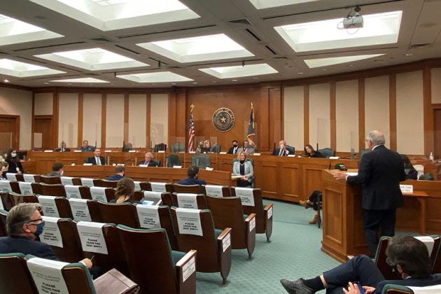 Mickey Edwards spoke before the Texas Senate Finance Committee earlier this month, recommending removal of a rider that prevents warfarin from being used to control feral hogs. | Texas Farm Bureau