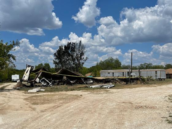 A fire in Lometa destroyed a mobile home. MASON HINES | DISPATCH RECORD