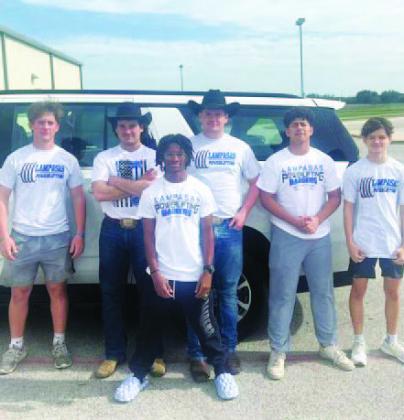 The boys’ powerlifting team poses for a photo heading to the regional powerlifting meet. COURTESY PHOTO | DAVID BRISTER