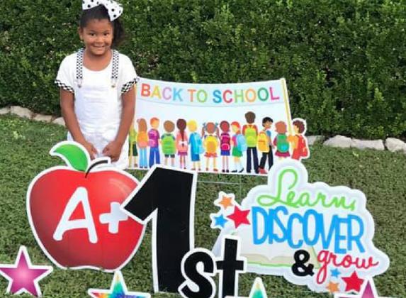Hanna Springs Elementary School first-grader Miyah Kimball is one of many students who recently began classes for the new academic year. COURTESY PHOTO