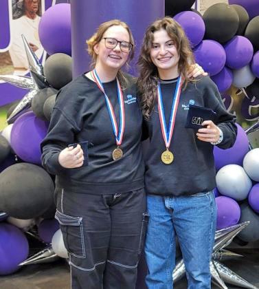 file photo | dispatch record Veronica Butler represented Lampasas High School at the state UIL academic competition in journalism. Butler, left, and Amelia Stanley were state-qualifiers this year.