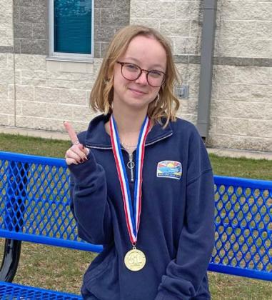 Callie Bekker took first place in prose interpretation at regionals and will be headed to the UIL state competition. judith ann mcghee | courtesy photo
