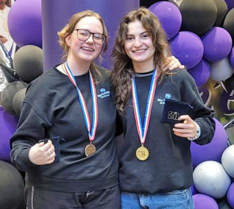 judith ann mcghee | courtesy photo Veronica Butler, left, and Amelia Stanley are state-qualifiers in journalism.