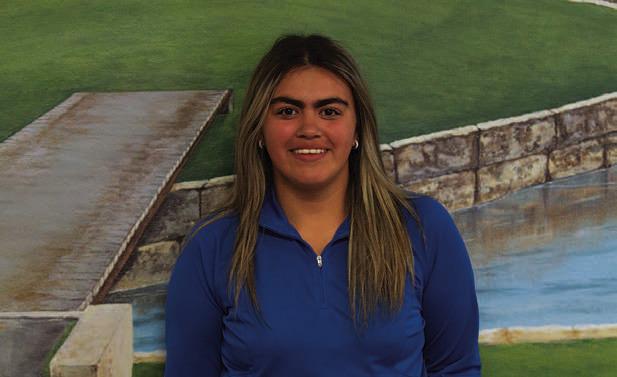 Name: Arianna Gonzalez Class: Sophomore Sport: Golf Favorite Movie: Hunger Games Favorite Midnight Snack: A bowl of cereal Favorite Social Media: Instagram Main Goal This Season: Win district and place at state