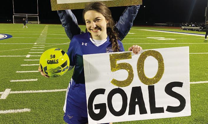 The junior Lindsey still has two full soccer seasons to add to her 50-goal tally. COURTESY PHOTO