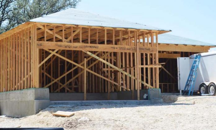 Growth is evident around Lampasas County, especially within the city limits. Houses are being built throughout the city like this one in the Northington Acres subdivision, Lampasas’ largest neighborhood development with an expected 177 lots. MASON HINES | DISPATCH RECORD