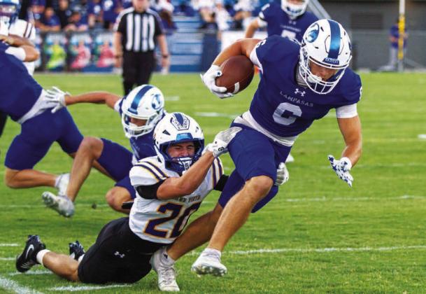 Junior wide receiver Brayden McLoughlin had his best performance of the season on Friday night, pulling in a team-high eight catches for 98 yards, plus one touchdown. McLoughlin’s role has quickly expanded this season. ANA SOFIA MEYER | DISPATCH RECORD