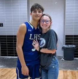 AJ Rosales is pictured here with his girlfriend, Nevaeh Stevens, a fellow senior at Lampasas High School. courtesy photo