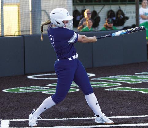 HUNTER KING | DISPATCH RECORD Kamrynn Kothmann drove in two runs for the Lady Badgers against Gateway on Tuesday.