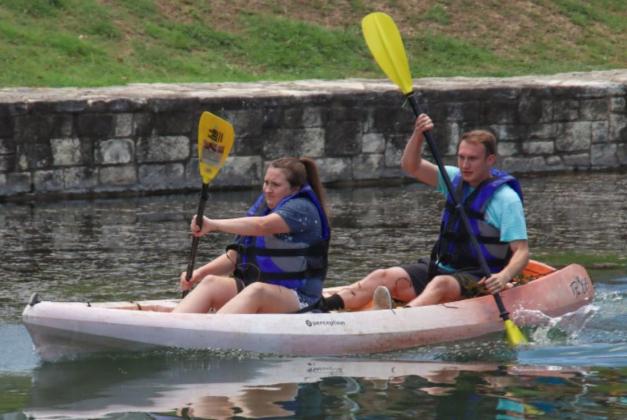 Kayakers compete in Sulphur Creek