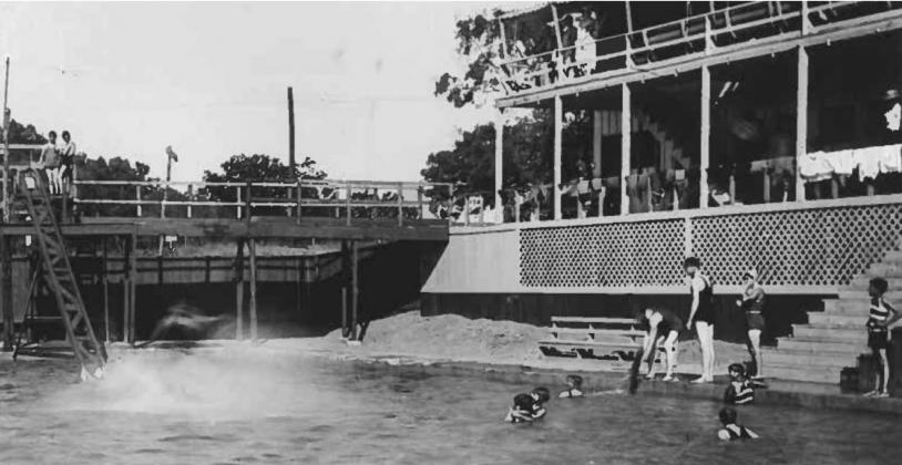 The Hancock Springs Free-Flow Swim Area has been a fixture in the Lampasas community for decades. The pool sits just north of the Hostess House, which has undergone various renovations over the years. COURTESY PHOTO