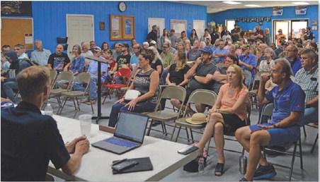 Kempner Water Supply Corp. members fill the room during last month’s board meeting. ERICK MITCHELL | DISPATCH RECORD