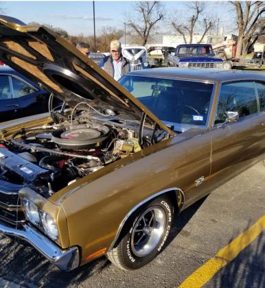 Adam Eriksen’s restored 1970 Chevelle was among the vehicles at the Classics at the Classic gathering March 6 at Storm’s Drive-In. COURTESY PHOT