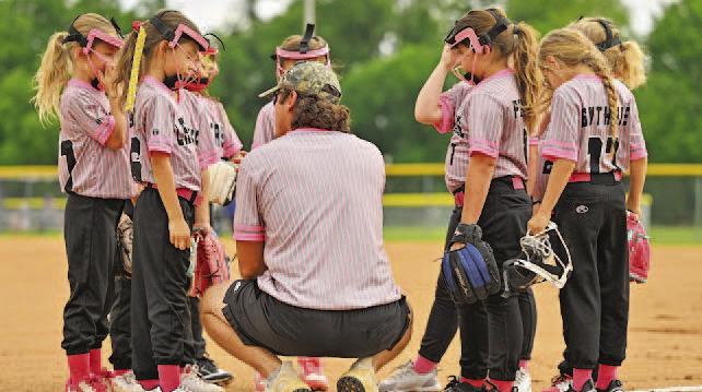 This young softball team was one of many competing during the LCYLA season. COURTESY PHOTO