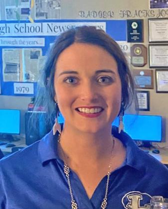 Named the Lampasas High School Teacher of the Month for September was Kayla Cain, who leads the journalism program at the high school. She also works with creative writing and practical writing students, as well as the UIL Academics team. COURTESY PHOTO