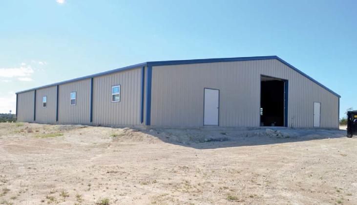 The ag barn to assist area students in housing their animals is nearing completion. Proceeds from the fundraiser event are expected to finish out the work. erick mitchell | dispatch record