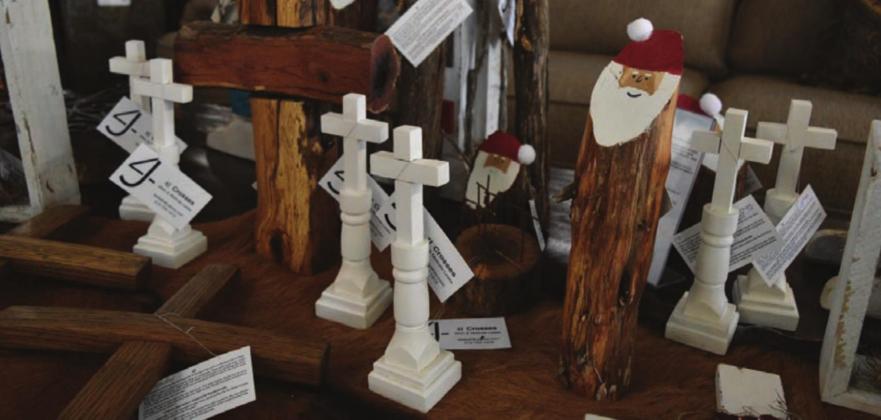 Lampasas County-made 4J Crosses decorations can be found at Coming Home Furniture &amp; Gifts. MADELEINE MILLER | DISPATCH RECORD