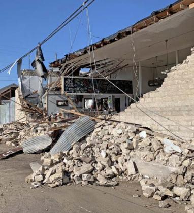 Winds reached 75 mph -- according to the National Weather Service -- and leveled buildings in Bertram early this week. PAUL YURA | NATIONAL WEATHER SERVICE