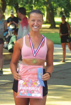 Meghan Oberie was the first female runner to finish the 5K run. CHARLES WILSON | COURTESY PHOTO