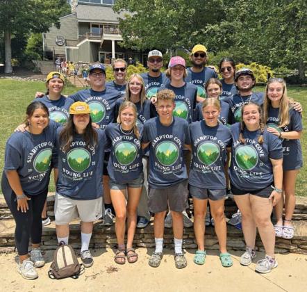 Lampasas County Young Life students pose for a photo during last year’s summer camp at SharpTop Cove retreat center in Georgia. erick mitchell | dispatch record