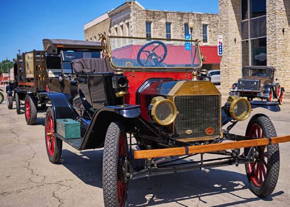 With vintage, classic and anitque vehicles on display, event organizers were able to recreate historic photos of the Lampasas Courthouse Square. ADAM BARRIOS | DISPATCH RECORD