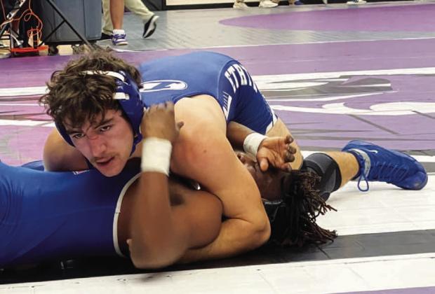 COURTESY PHOTO | LAMPASAS WRESTLING Daemian Rivas will head to the state wrestling meet once again in 2024.