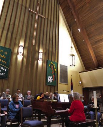 Volunteers from area churches rehearse for the 75th annual Christmas Cantata. The program has delighted listeners and ushered in the Christmas season for three-quarters of a century, and this year promises to be just as inspirational. JOYCESARAH MCCABE | DISPATCH RECORD