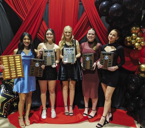 Arielle Aguirre, left, Lilee Hamill, Brylie Turner, Ava Dowdy and Landry White pose with their awards. COURTESY PHOTO | CHRISTY WILEY