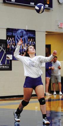 Ava Dowdy had two aces in the win over Marble Falls HUNTER KING | DISPATCH RECORD