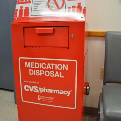 Those who have unwanted prescription drugs but could not participate in the April 24 National Prescription Take Back Day can drop off the medicines at the Lampasas Police Department’s CVS Medication Disposal receptacle inside the lobby of the police station, located at 301 E. Fourth St. MONIQUE BRAND | DISPATCH RECORD