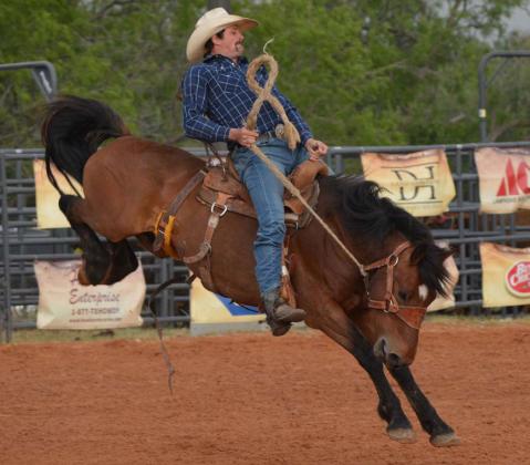 The Riata Roundup offers a variety of rodeo events over the three days of the annual festival, including the classic saddle bronc riding. Erick Mitchell | Dispatch Record