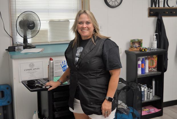 Becky Linville, stylist at Wild Heart Salon, offers at-home services to home-bound and elderly Lampasans. erick mitchell | dispa tch record