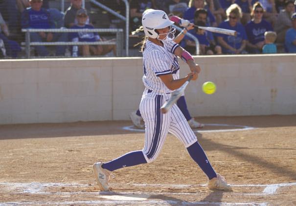 Madison Magilke has stepped up big as a freshman for the Lady Badgers. She has been hitting in the middle of the lineup. HUNTER KING | DISPATCH RECORD