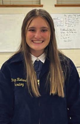 Paige Rutland earned an individual first place in Senior Creed at the Bluebonnet FFA District competition and will move on to the area competition. COURTESY PHOTO