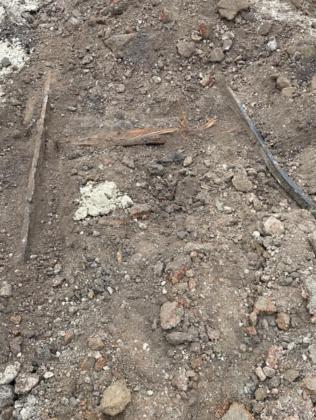 Streetcar tracks unearthed