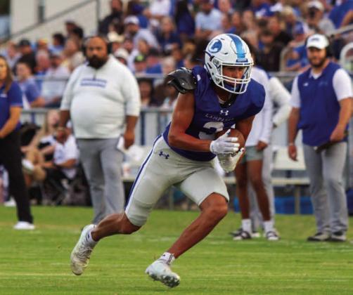 Tripp Stinnett, Lampasas’ backup quarterback, has shifted to playing wide receiver. ANA SOFIA MEYER | DISPATCH RECORD