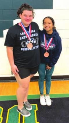 Lila Walling, left, and Nimsi Vergara, pose for a photo after both of them qualified for the state meet. COURTESY PHOTO