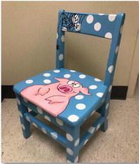 A chair depicting “Charlotte’s Web” was submitted by a local artist for the 2022 Painted Chair Event fundraiser. courtesy photo | Lampasas Public Library