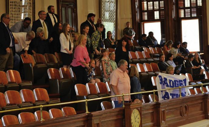 City leaders and citizens fill the seats of the Texas House gallery on Monday at the Capitol in Austin. ERICK MITCHELL | DISPATCH RECORD