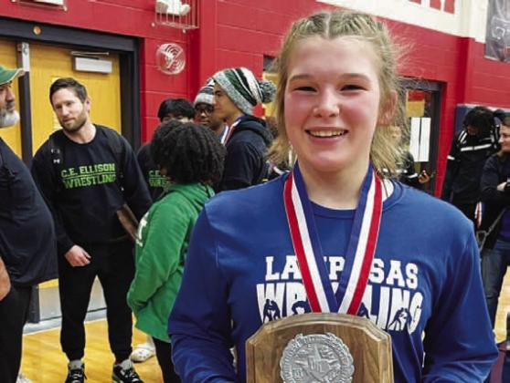 COURTESY PHOTO | LISD ATHLETICS FACEBOOK Taylor Martell was named the district’s outstanding wrestler.