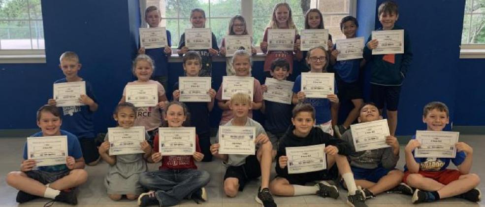 Third-graders with an all-A average for the entire school year are pictured here. COURTESY PHOTO