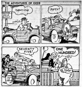 This cartoon appeared in the local newspaper, offering commentary about some early-day drivers. lampasas leader, dec. 31, 1937