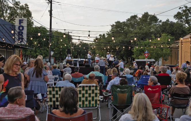 Western Avenue is filled for the 2025 Western Night on Western concert and street dance that featured local fiddler Jason Roberts and his band. The Derailers will perform this year for the Lampasas County Museum’s fundraiser. FILE PHOTO