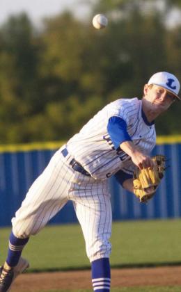 Carson Bekker pitched the first three innings of a 7-2 victory over Glen Rose on Tuesday. JEFF LOWE | DISPATCH RECORD